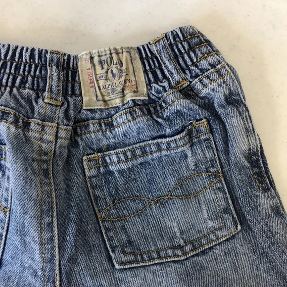 Ralph Lauren Denim Snap Button Shorts 24 Months - Picture 6 of 6